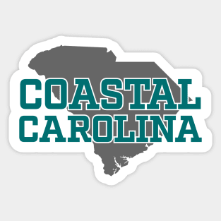 Coastal Carolina - South Carolina Gray Outline Sticker